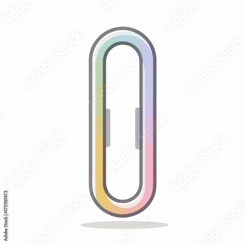 Elegant Minimalist Paperclip Vector Icon Design