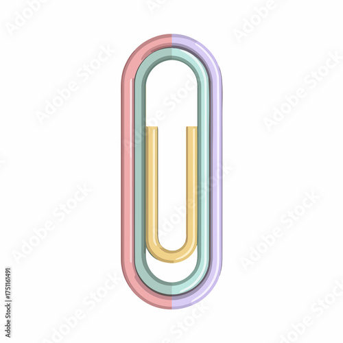 Simple Paperclip Minimalist Vector Graphic Design