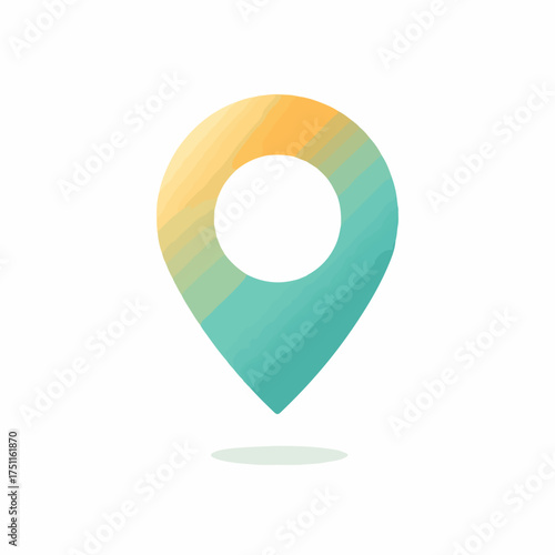 Minimalist Modern Location Pin Icon