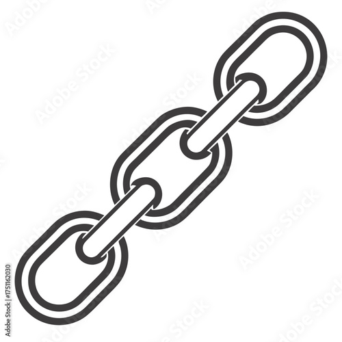 Chain link isolated on white background