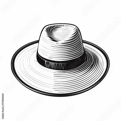 Картината върху платно Beach hat vintage style summer accessories collection