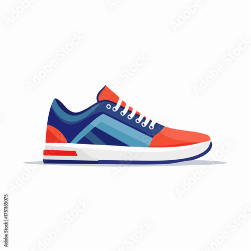 Vibrant and Dynamic Athletic Footwear Design: A Colorful Sneaker in Modern Style