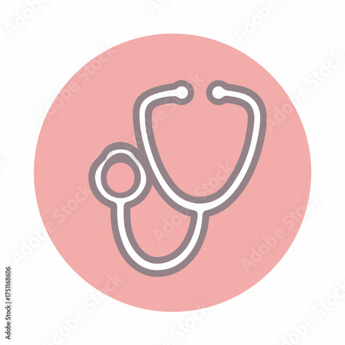 Sleek Outline Stethoscope Icon