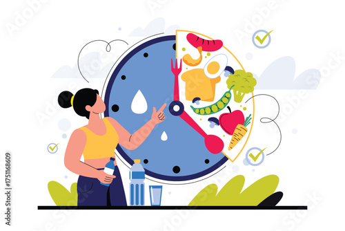 Healthy diet planning and time management for wellness