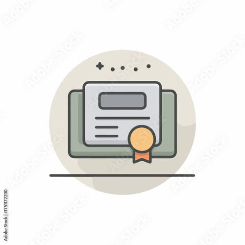 Minimalist Subscription Icon in Flat Design