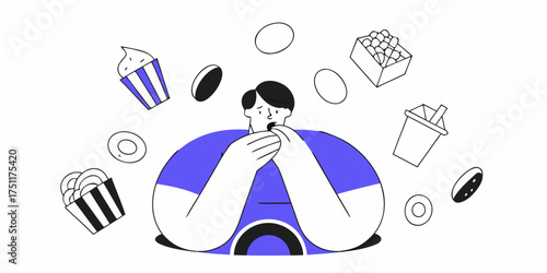 Guilty Pleasures Overwhelmed by Junk Food Choices, Diet Stress, and Empty Calories