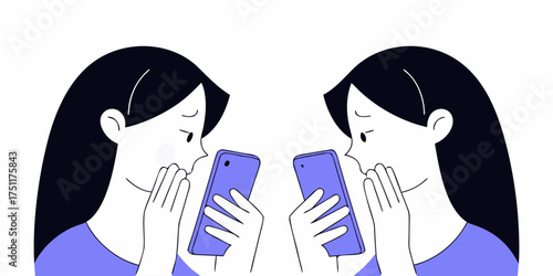 Anxious Person Holding Phone with Worry Face Anxiety Nervousness Feeling Isolated