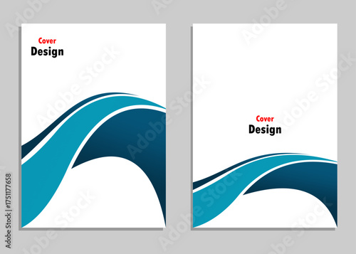 Book Cover Design templates and designs for brochures, magazines, annual reports and company profiles, Vector Illustrations
