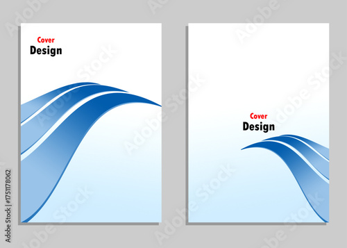 Book Cover Design templates and designs for brochures, magazines, annual reports and company profiles, Vector Illustrations
