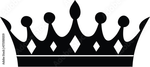 Black crown icon vector illustration on a metal button symbolizing unity and teamwork within a business partnership concept