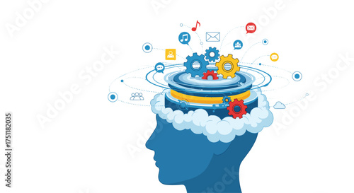 Unlock innovative ideas with this mind concept, perfect for marketing campaigns needing a creative spark or illustrating complex solutions for forward thinking brands