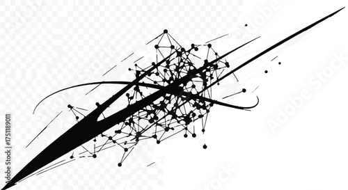 Abstract network of interconnected points and lines symbolizing global connection and data flow.