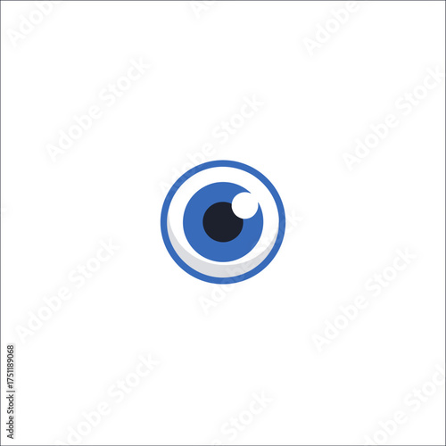 Stylized blue circular eye icon representing mystical halloween watchful symbol and gothic protection theme