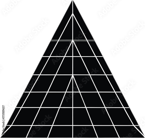 Wireframe sphere hovering over reflective neon checkerboard