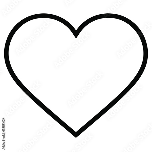 Heart outline vector icon