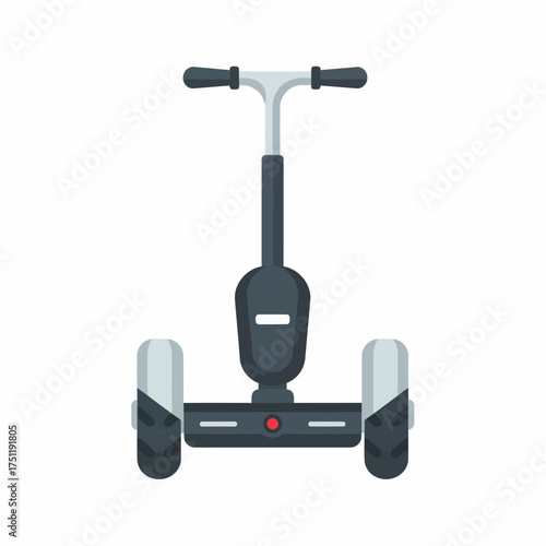 Modern Electric Self Balancing Scooter Personal Transporter Flat Design Illustration.