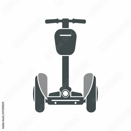 Modern electric self balancing personal transporter with two wheels.