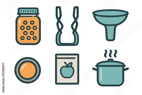 Kitchen tools and equipment for home canning and food preservation process