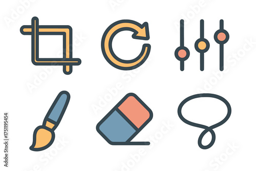 Essential graphic design and photo editing software tools for user interface elements