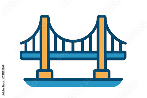 Large suspension bridge structure representing travel infrastructure and connectivity