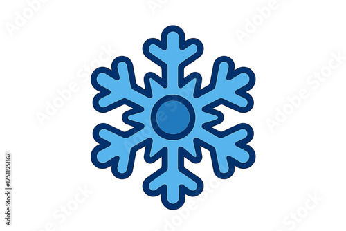 Stylized blue snowflake symbol representing winter frost and cold temperatures