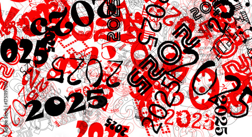 nowy rok, sylwester, data, liczby, cyfry, tekst,, zmiana, 2025, 2026