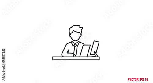 Businessperson working at a desk with a laptop and tablet.