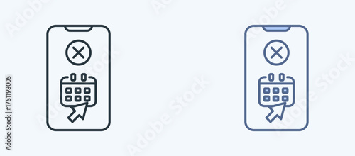 Booking Cancellation Multiple Style Icon Collection