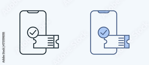 Online Ticket Multiple Style Icon Collection