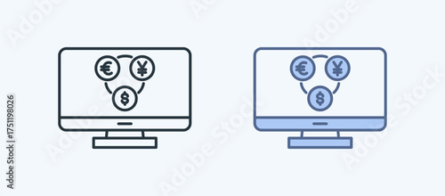 Currency Exchange Multiple Style Icon Collection