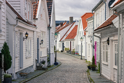 Obraz na płótnie Beautiful view of the streets of Stavanger city (Norway)