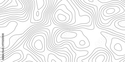 Abstract topographic contours map background. Topography lines and circles background. Topographic map Patterns, Topographic map and place for texture. Vector illustration