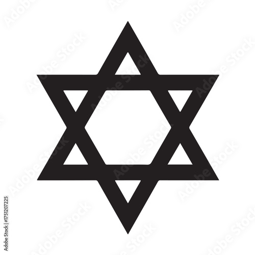 Star of david symbol isolated on white background