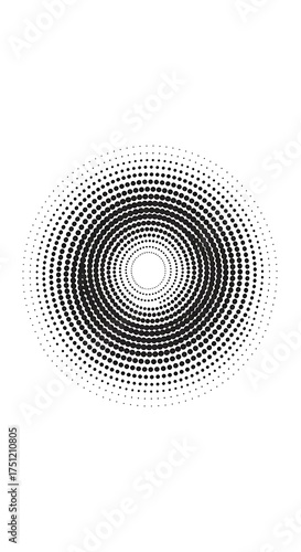 Halftone Circle Pattern - A Concentric Design with Gradual Density.