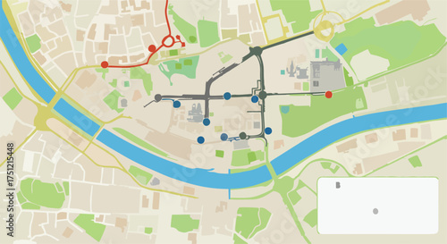 Urban Cycling Infrastructure Europe Vector Map
