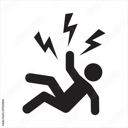 Electric shock vector icon
