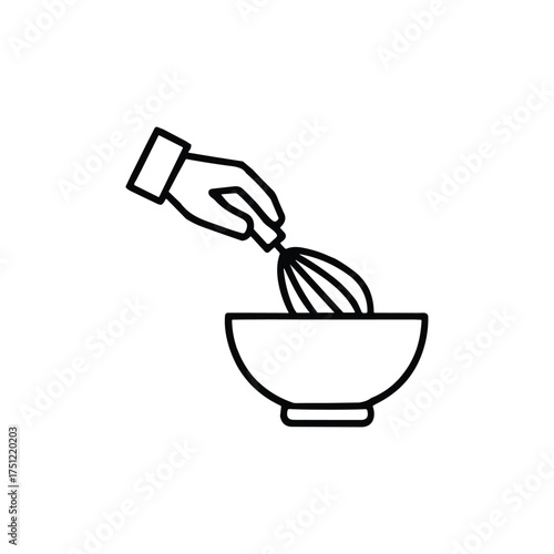 Mixing icon outline artwork design