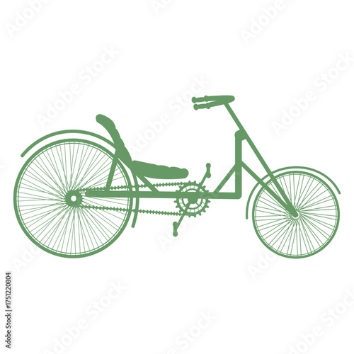 recumbent bicyle green