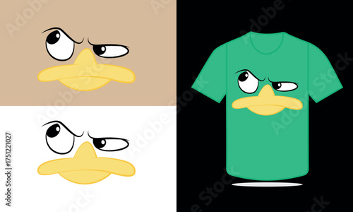 Staring face t-shirt design vector – Minimalist line art portrait, abstract face graphic for apparel, modern fashion print and aesthetic clothing artwork