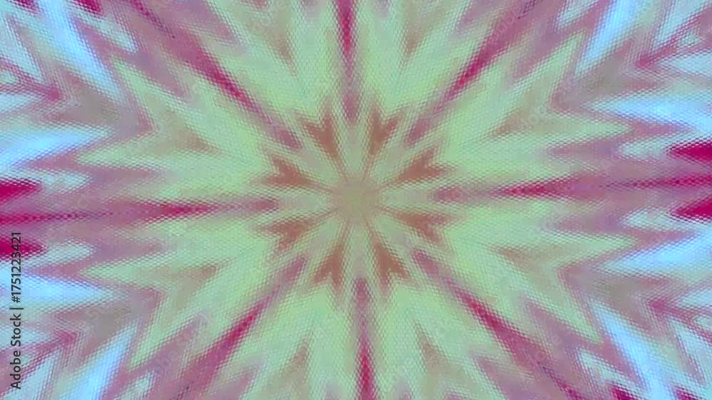 Abstract kaleidoscopic background with a starburst pattern