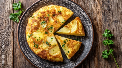 Freshly Cooked Tortilla Española, Freshly Cooked Spanish omelette
