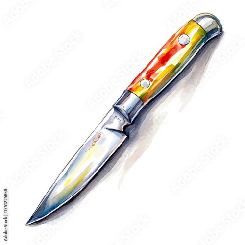 watercolor of Scalpel, vector, isolated on a white background.