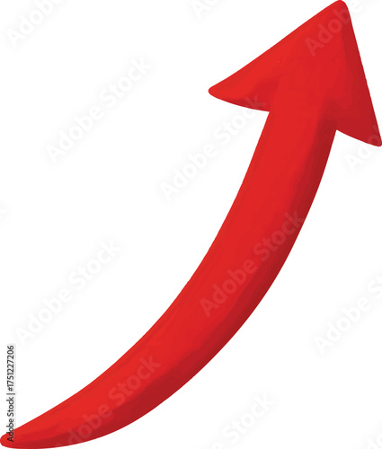 Curved Upward Trend Arrow