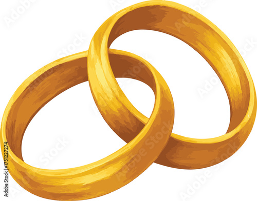 Intertwined Gold Wedding Rings