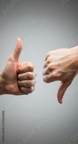 Thumbs Up and Thumbs Down - Contrasting Opinions and Feedback.