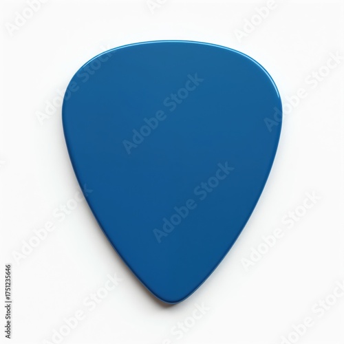Free Download Single blue guitar pick isolated on clean white background. This triangular accessory is perfect for musicians, guitarists, and music lovers. It suggests sound, melody, and performance. - GFXLoad