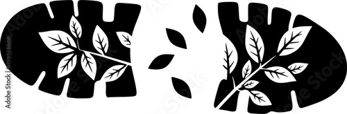 footprint and leaves illustration illustration silhouette royalty free stock photos premium quality

