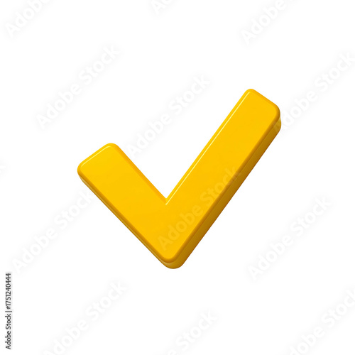 A vibrant golden checkmark icon floats against a solid black background
