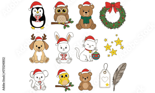 Funny Cartoon Animal Collection for Kids and Holidays