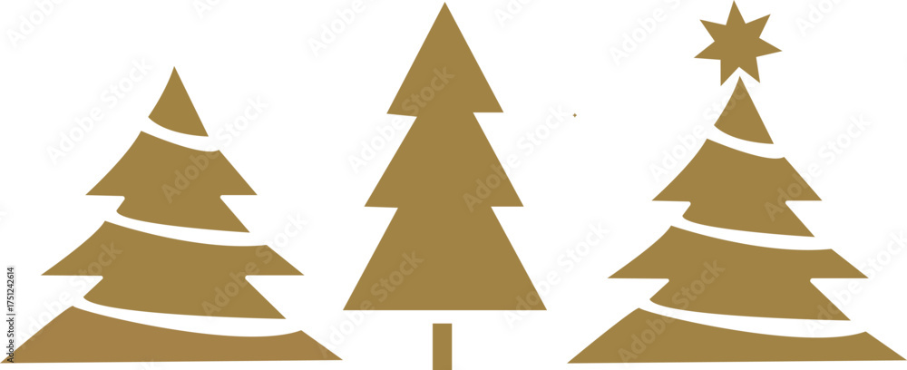 Obraz premium set of christmas trees